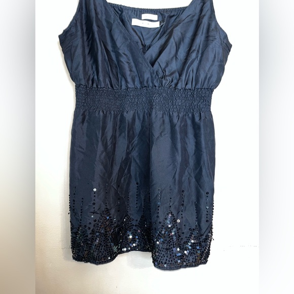 Old Navy perfect fit large top Y2K empire waist sequins bling black - Picture 1 of 9